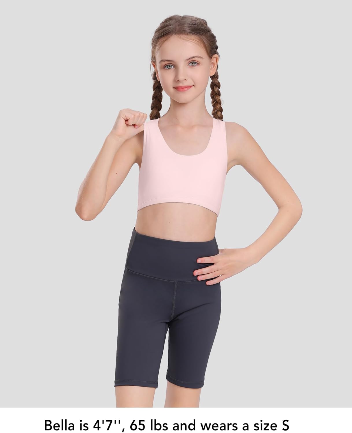 SALIA GIRL First Training Bras Small Vest Design Wireless Bra Racerback Sports Bra 8-12 Years (4 Pack) - Image 4