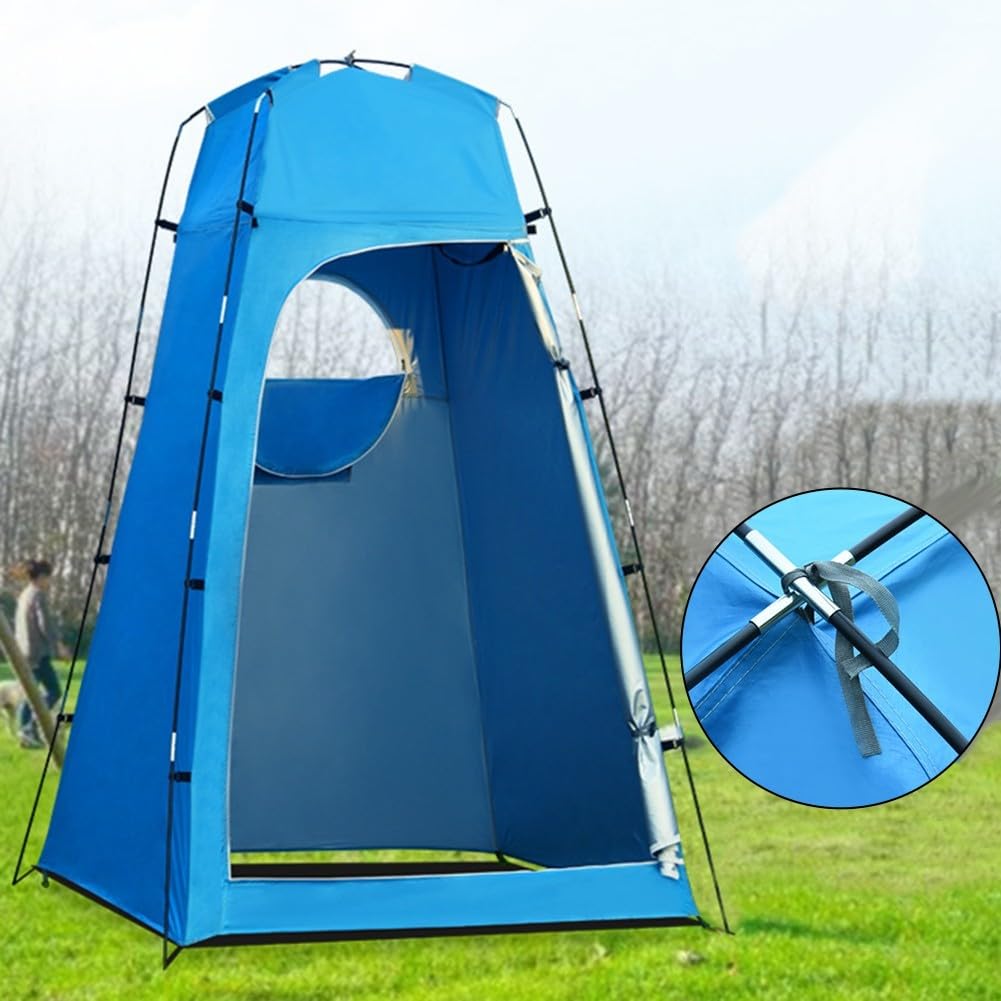 Tenda da doccia portatile, impermeabile e a prova di sole, riparo per la privacy per spiaggia e campeggio, ideale per cambiare e fare la doccia (verde)