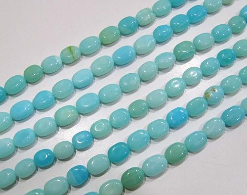 Miniatura 4 de AAA Calidad Natural Ópalo Peruano Ópalo Oval Forma Llanura Liso Perlas 0.354x0.472 in Strand 13 pulgadas Largo