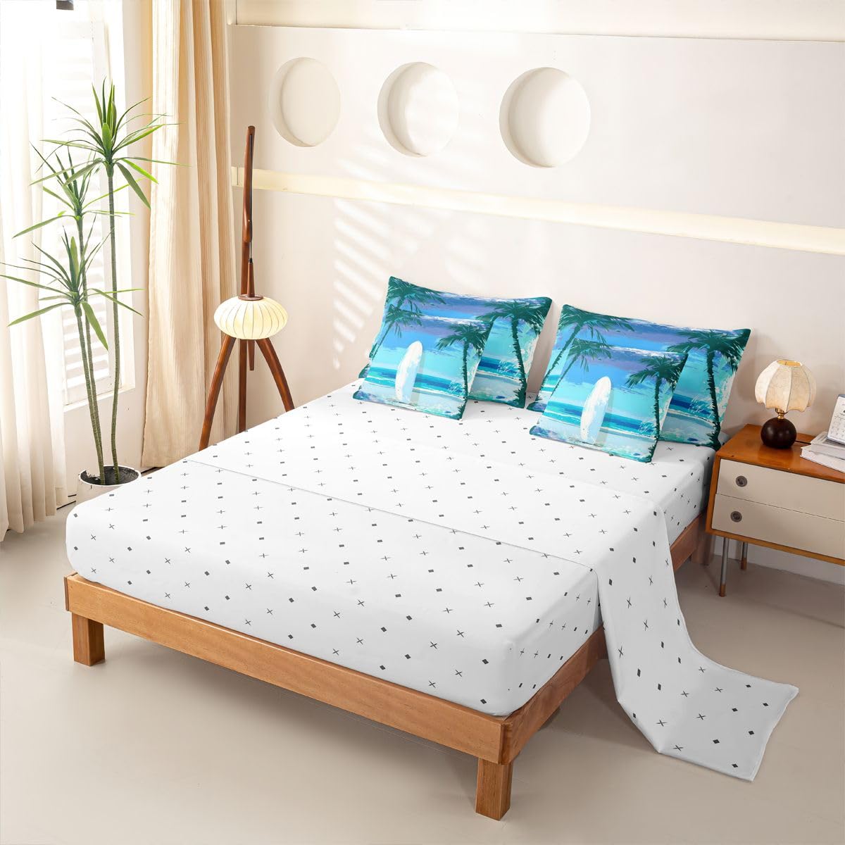 Homewish Blauer Ozean Bettwäsche 155x220 7teilig