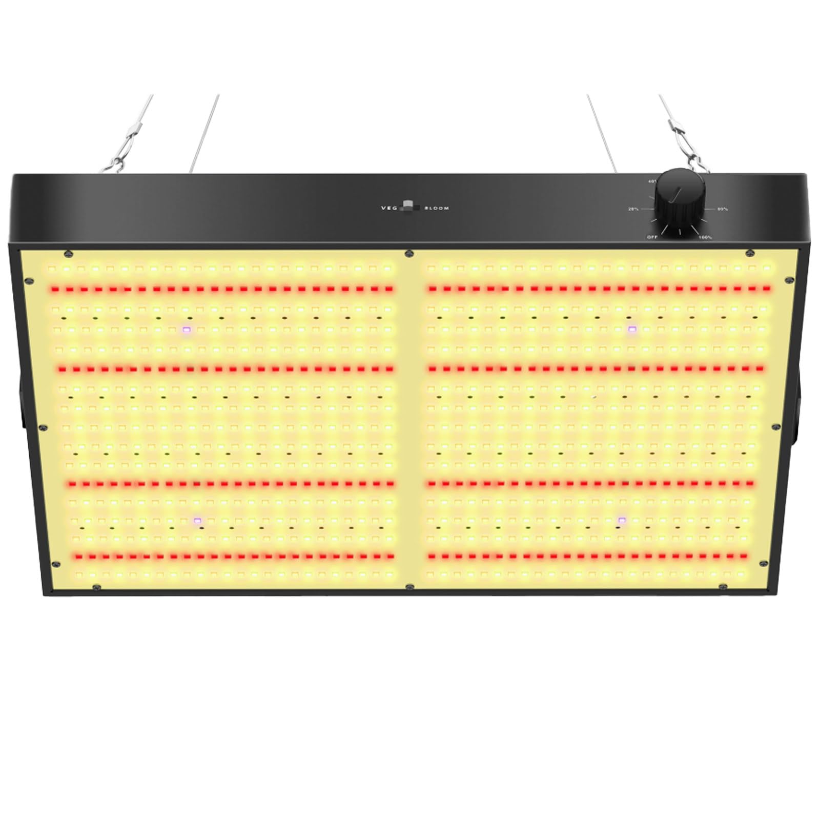 KRYANFEN Full Spectrum LED Grow Light 150W Dimmable Plant Lamp with 572 LED Beads Dual Spectrum Modes LED Grow Lights for Indoor Plants Veg and Bloom Tents PB3000SingleDimming