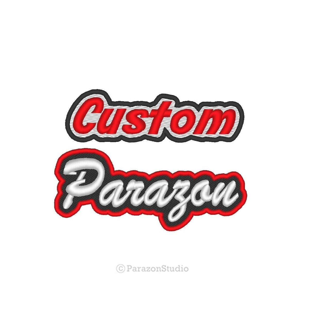 Custom Embroidered Bottom Rocker Patch - Motorcycle Biker Sew on Patch 3" ~ 14" (B)