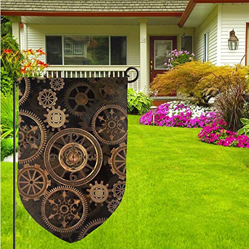 Drapeau de jardin en bronze lisible double face pour extérieur soigné
