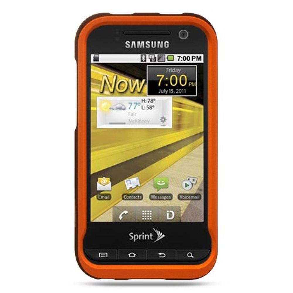 Luxmo CRSAMD600OR Unique Durable Rubberized Crystal Case for Samsung Conquer 4G/D600 - Retail Packaging - Orange
