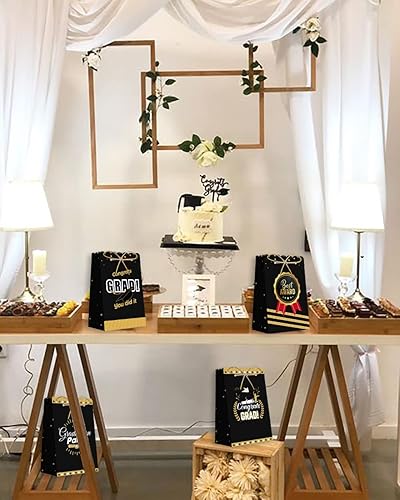 Miniatura 3 de Estivaux 12 bolsas de regalo de graduación 2023, bolsas de papel de estraza para regalo, bolsas de regalo de felicitaciones con asas para