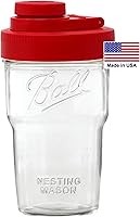 Vista 11 de Brewing America Tarro anidable con tapa para beber como taza de viaje, 1 pinta (16 onzas) con tapa negra en botella de boca ancha, tarro Mason