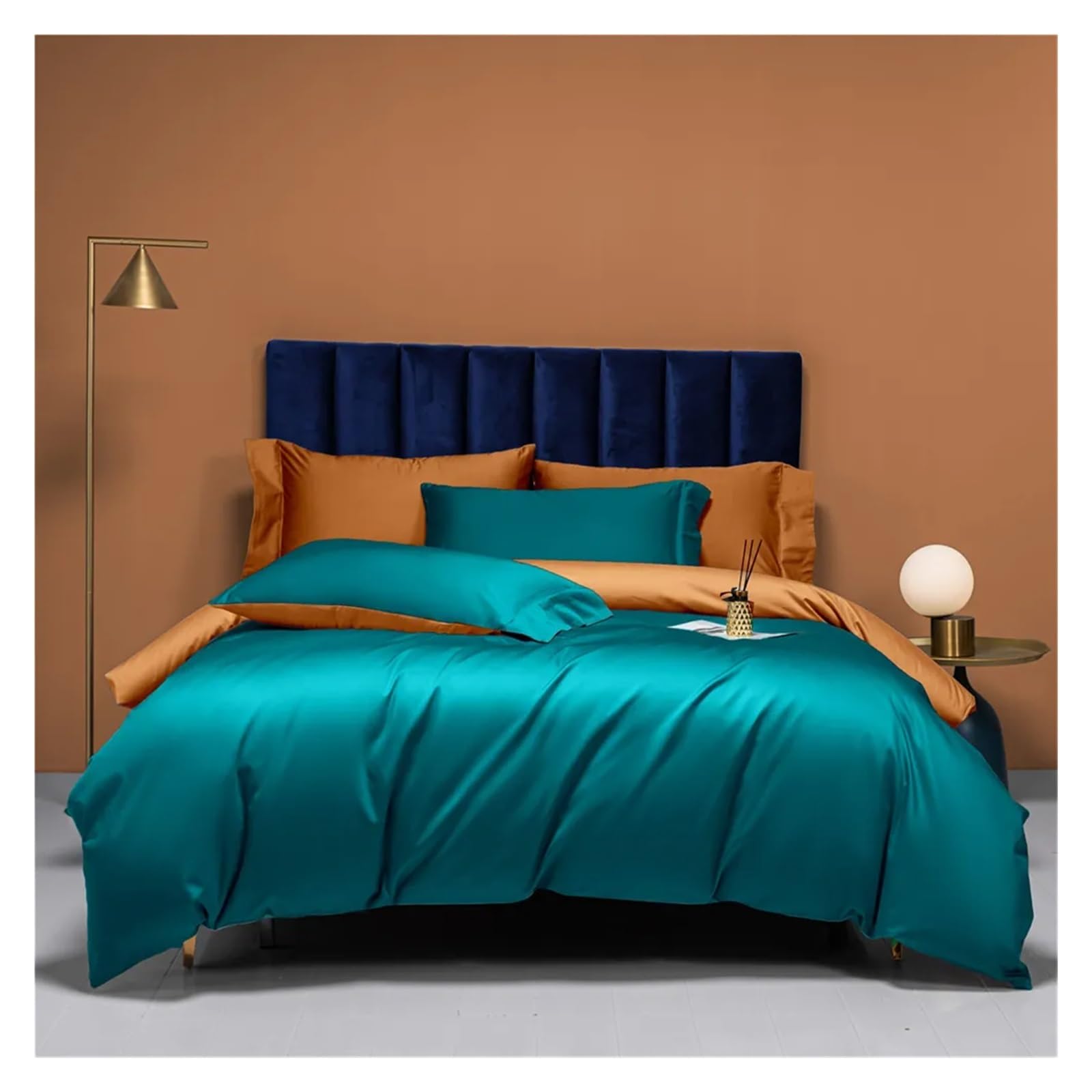 ZXGRfdefa Bedding Set, 100% Egyptian Cotton Bedlinens Twin Queen King Family Size Set Flat Sheet Duvet Cover Bedding(I,Twin)
