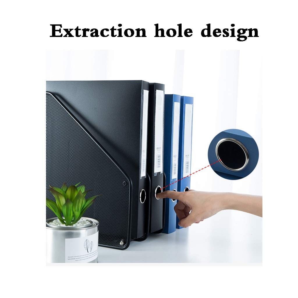 Cartella Portadocumenti Raccoglitore Office Scatola Archivio di Plastica, A4 File Organizer di Plastica con Coperchio, Cartella di Archiviazione Storage Box, Nero