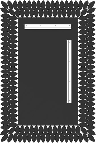 Miniatura 6 de Kelly Miller Jeweled - Espejo de baño de lujo para pared, espejo rectangular de pared de 24 x 36 pulgadas, espejo decorativo con diamantes para baño