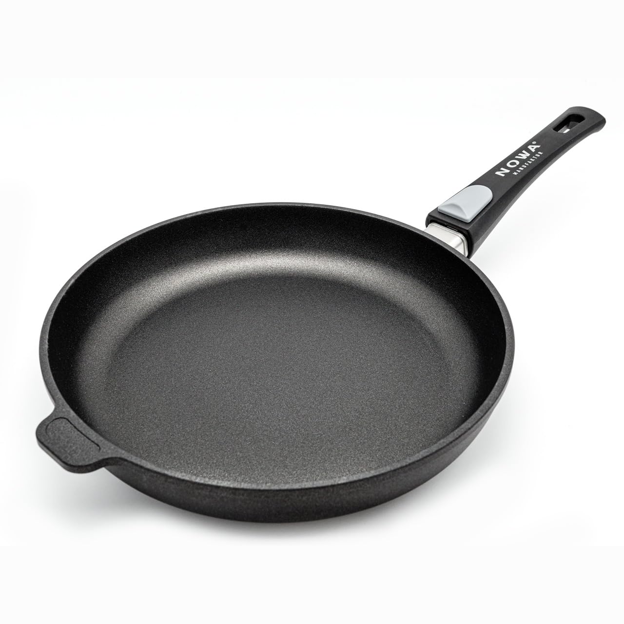 NOWA Aluguss Bratpfanne (28 cm Ø) - Antihaftbeschichtete Pfanne (4,5 cm Innenhöhe) mit abnehmbarem Griff für alle Herdarten – backofen- & induktionsgeeignet