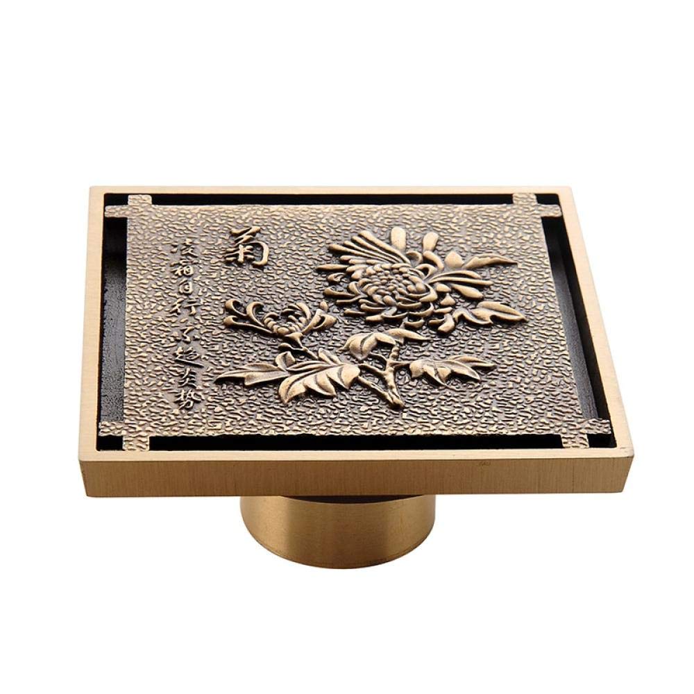 Siphon de sol en cuivre pour douche à l'italienne et toilettes zen