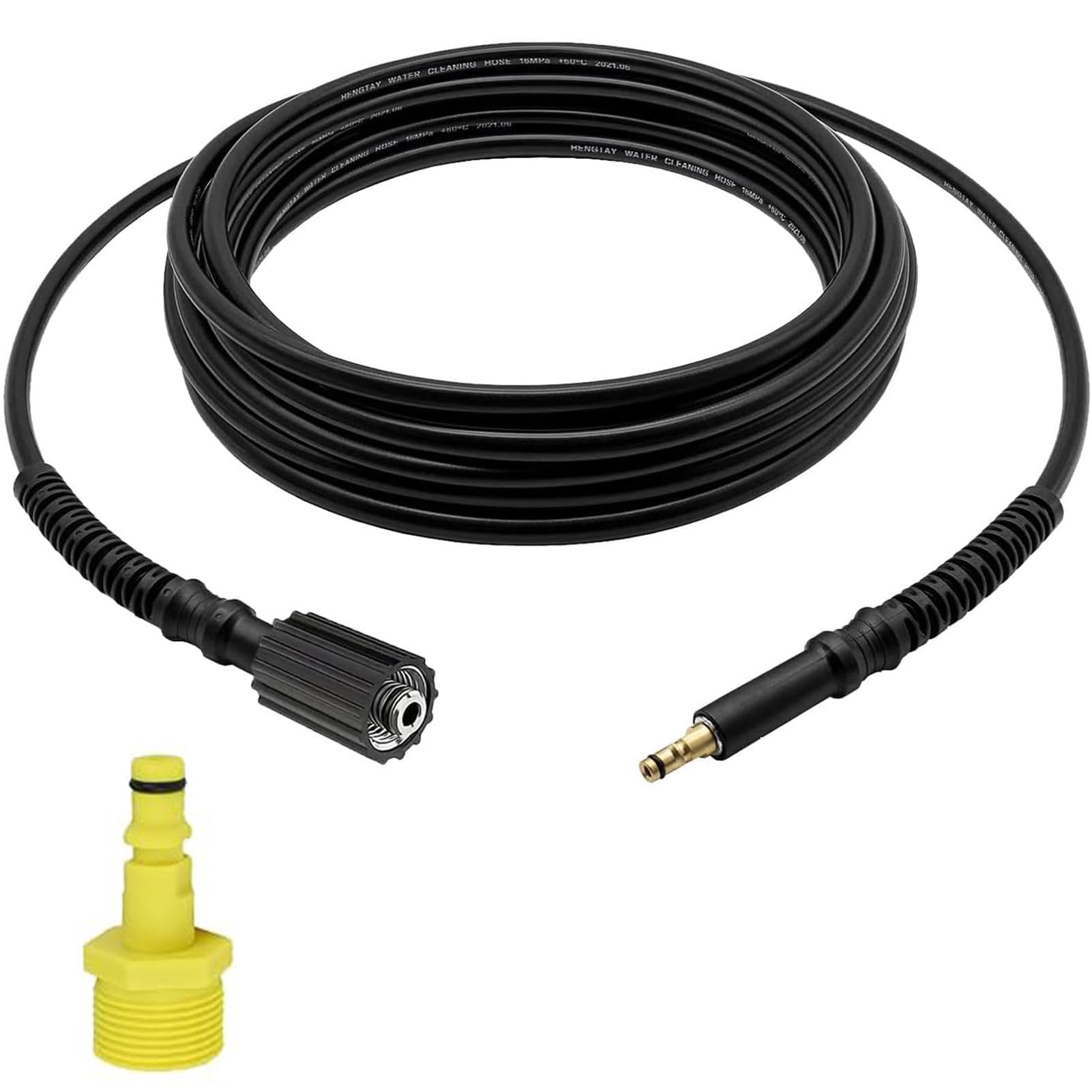 Hierbla Black 19.6Ft/6M High Pressure Washer Hose With Quick Connect Adapter - Replacement Hose For Kärcher K Series Washers K2, K3, K4, K5, K7, Bayonet To M22-14Mm Thread, Hose With Screw Thread Outlet