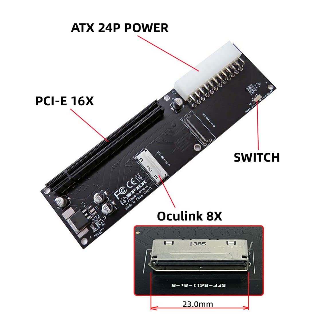 Amazon.co.jp: ChenYang Oculink SFF-8611/8612 8i - PCI-E 16X PCI