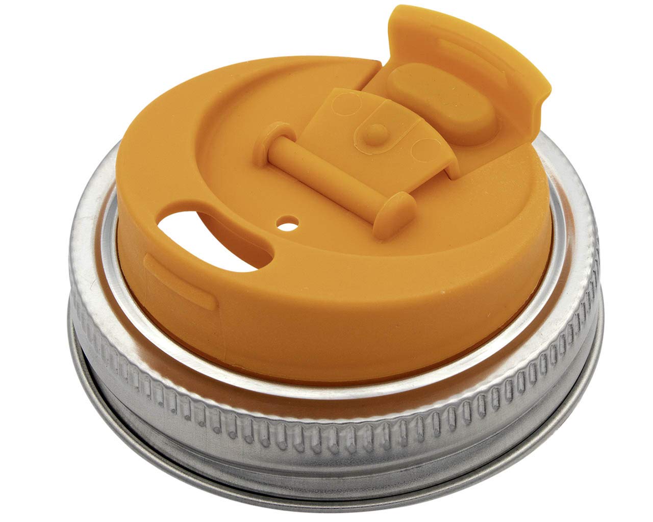 Jarware Leak Resistant Drinking Lid with Rust Proof Band for Mason Jars (Regular Mouth)