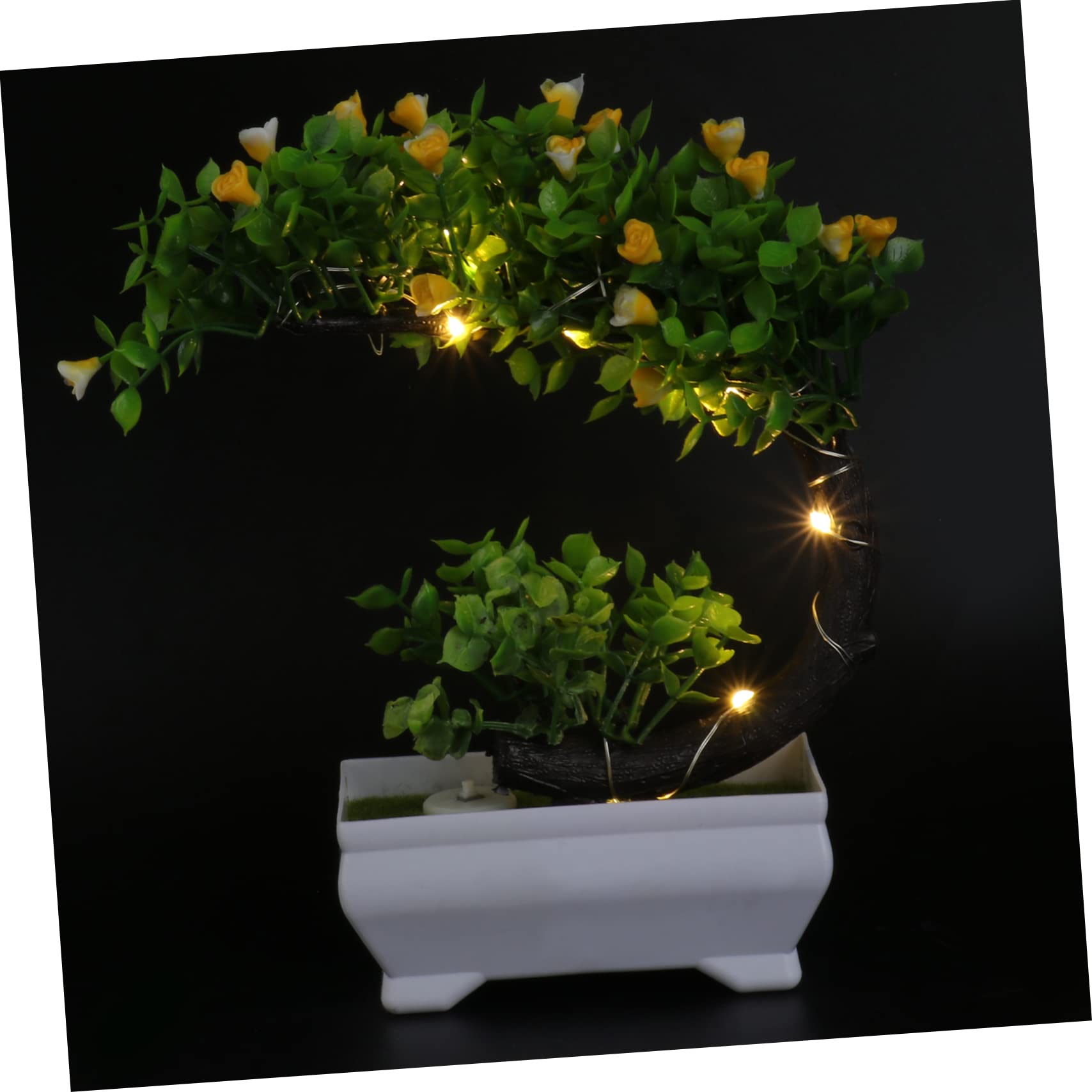 LED Bonsai Lampe Knstliche Topfpflanze - Dekorative Simulation Bonsai Fr  Bro Und Zuhause Pflegefreie Knstliche Pflanze