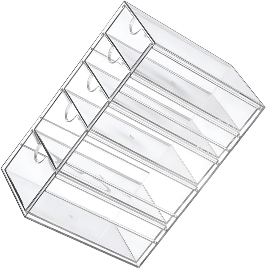 Transparent Desktop Makeup Holder Drawer Organizer Plastic Storage Box for Office School Home Stationery and Cosmetic Storage Sturdy Pet Material with Smooth Surface