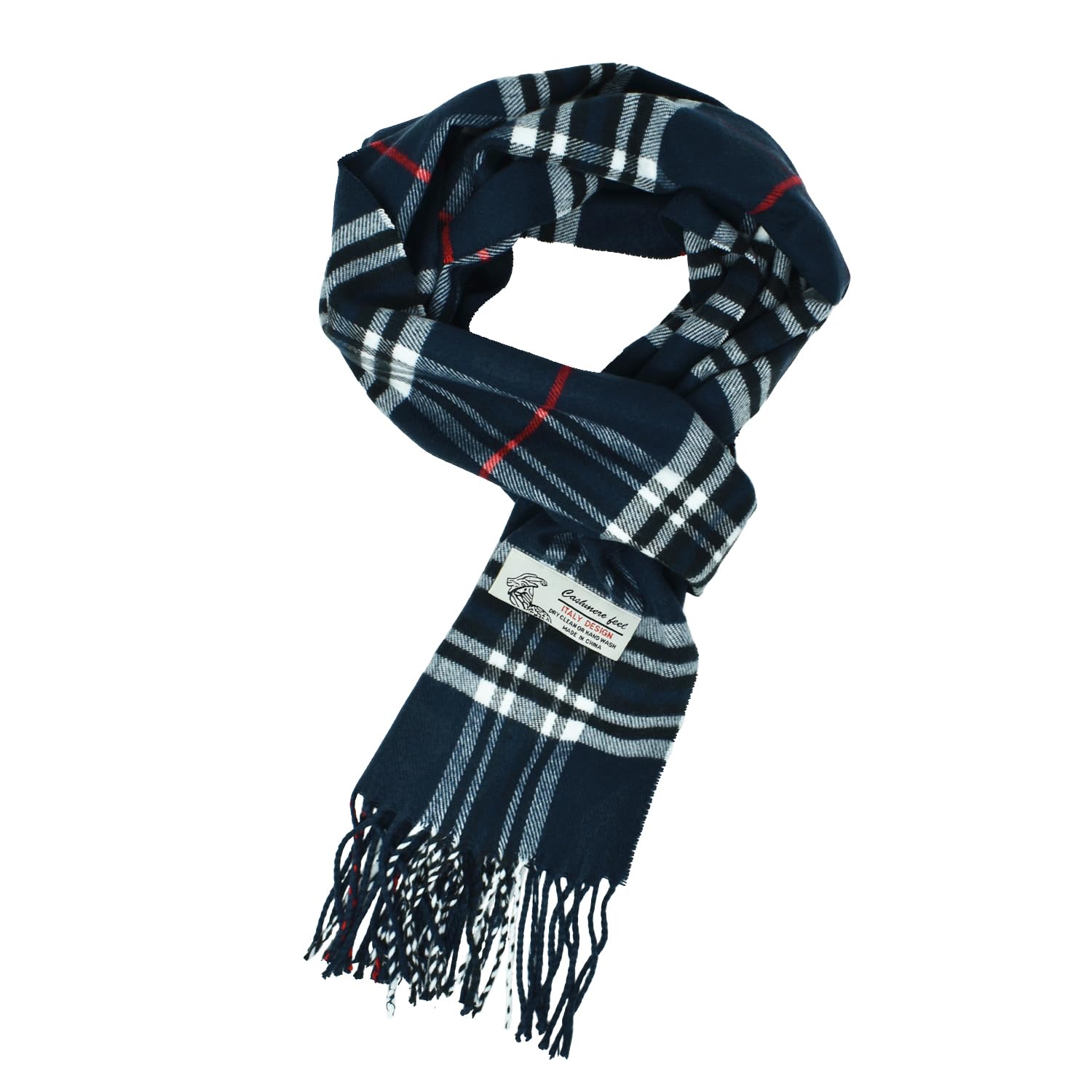 Unisex Classic Tartan Plaid Winter Scarf Soft Cashmere Feel 72"x12"
