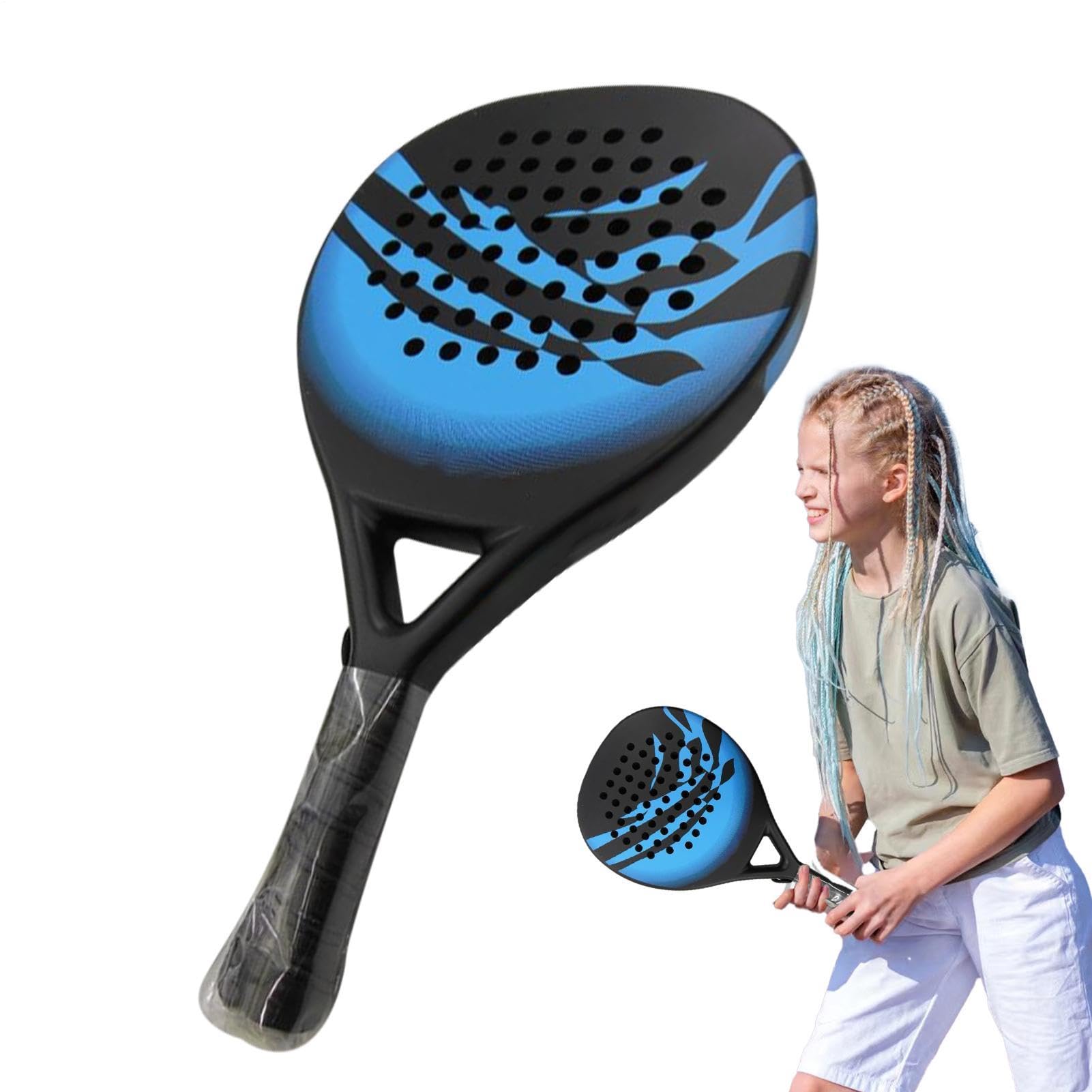 Raquetas de remo para adultos, juego de tenis de playa de fibra de carbono, diseño de marco resistente a los golpes, equipo deportivo de alto control de rendimiento, ideal para hombres, mujeres