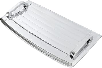 HECASA 3Pcs Silver Hood Vent Compatible with 2006-2010 Hummer H3 & H3T's w/Handles New Chrome Hood Deck Vent Panel Handle Covers Trim Moulding