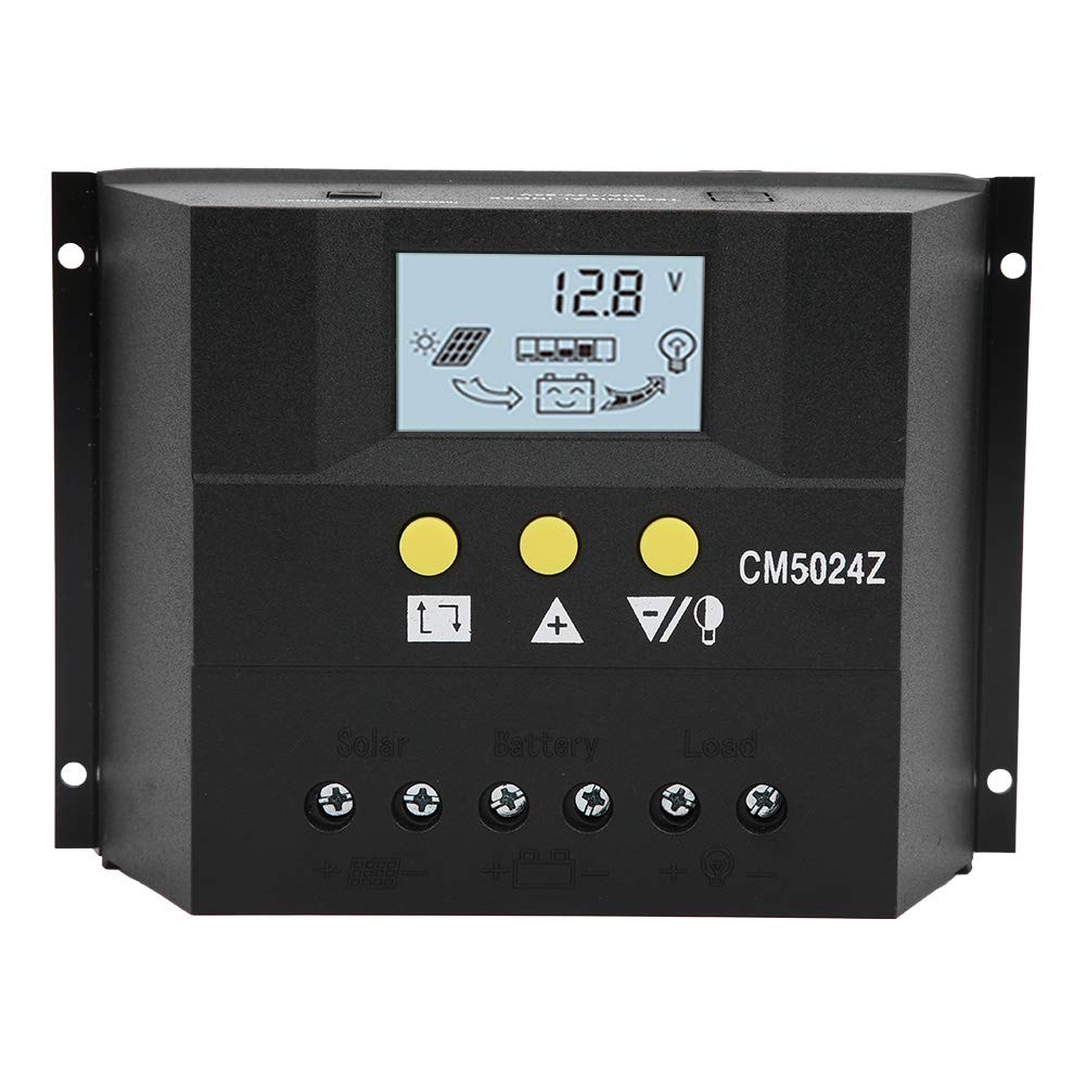 Emoshayoga Controlador de Carga Solar, Pantalla LCD del Regulador de
