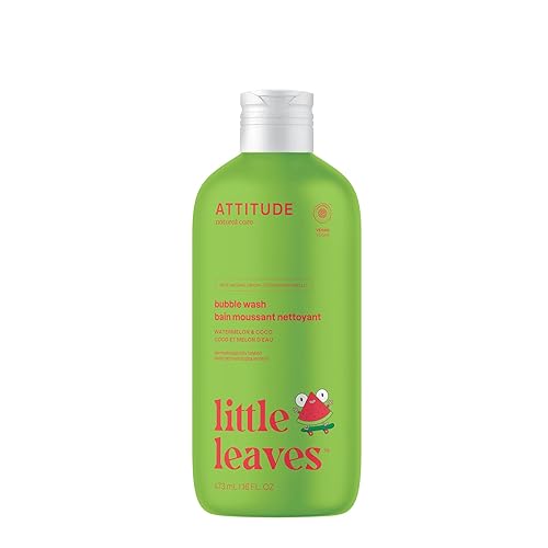 Miniatura 8 de Attitude Bubble Wash para niños, baño de burbujas verificado por EWG, champú para el cabello y jabón corporal, probado dermatológicamente, a base de
