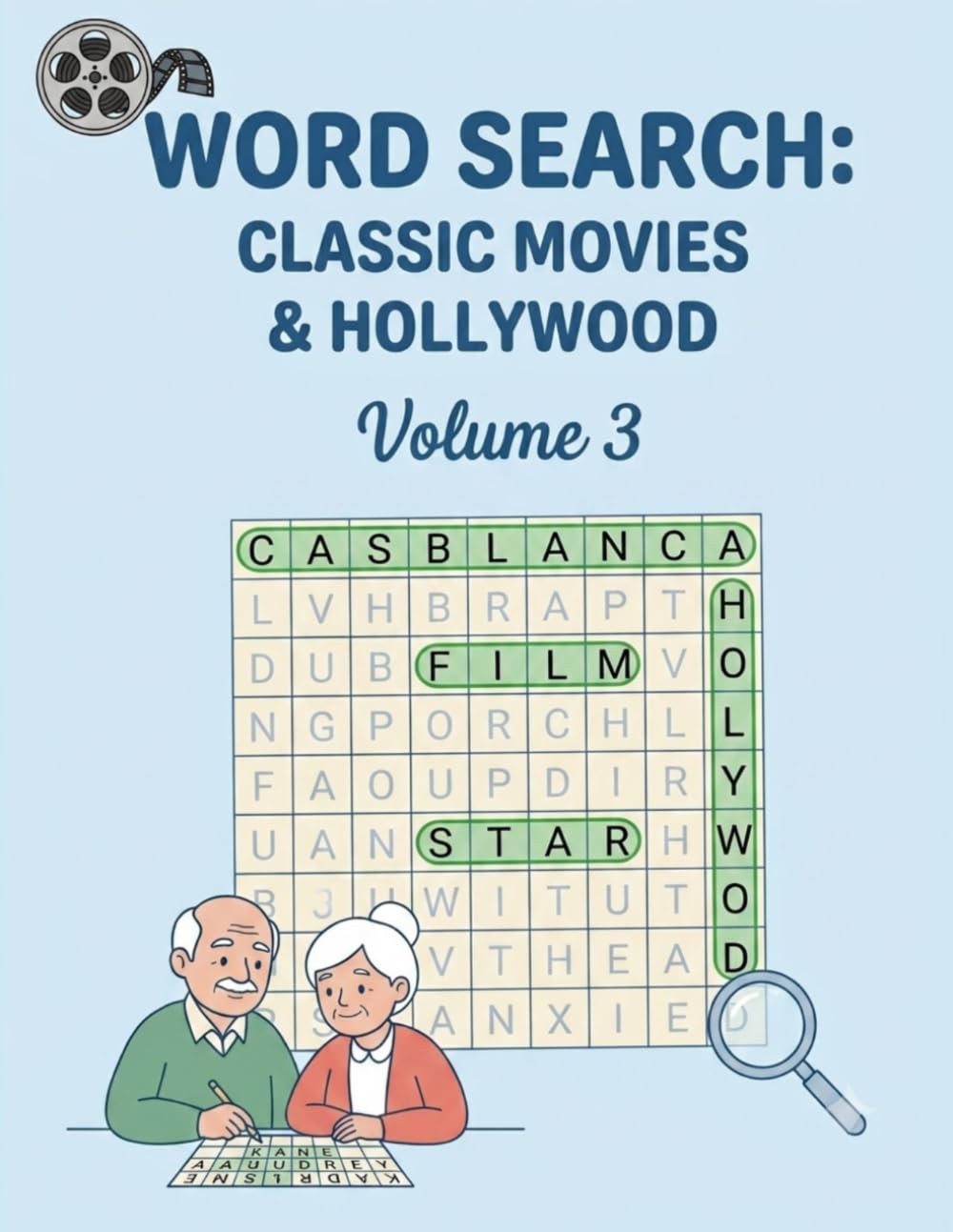 Word Search: Classic Movies & Hollywood (Volume 3): 50 Word Search Puzzles with Hints -- A Classic Movies & Hollywood Themed Puzzle Book