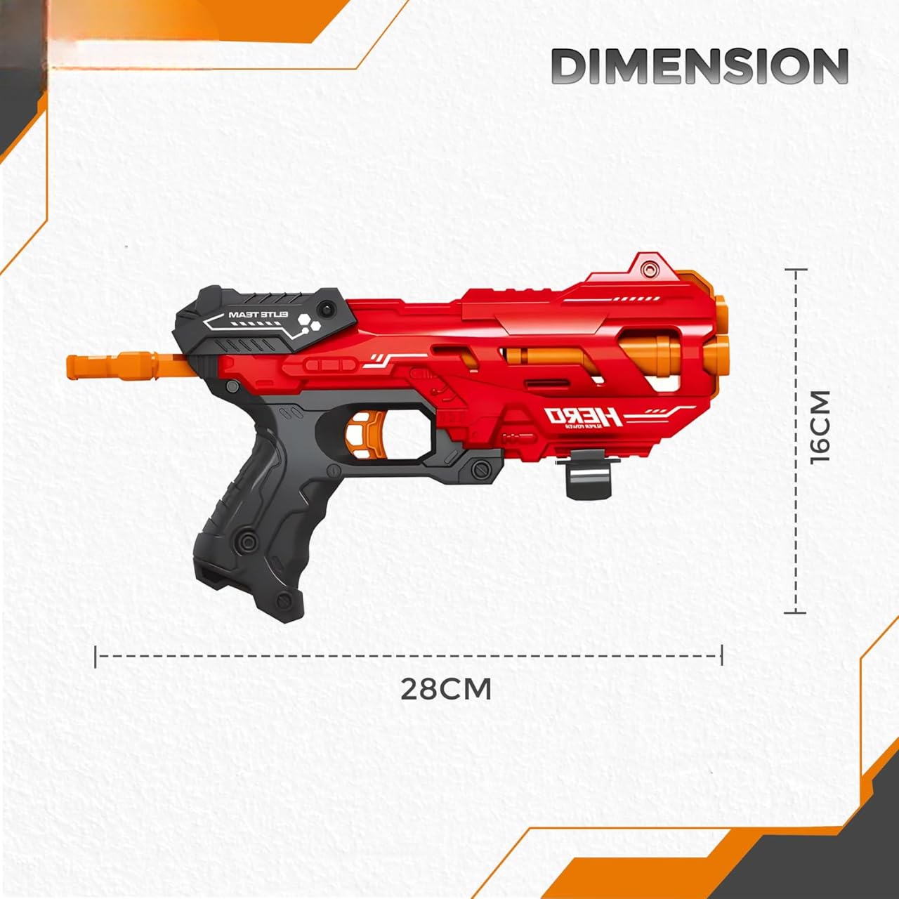 Kidoyz Easy-Shoot Soft Bullet Gun for Little Kids β My First Foam Blaster with 8 Soft Darts | Easy Cocking Toy Gun for 3 4 5 Year Old Boys Girls | Safe Indoor Outdoor Shooting Game (Red) 1