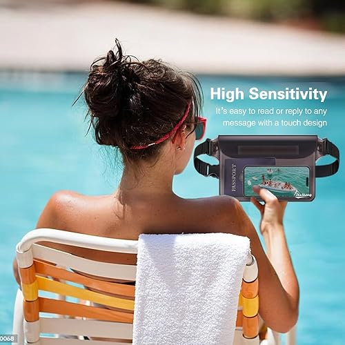 Miniatura 6 de Riñonera impermeable, bolsa impermeable para teléfono, pasaporte, cartera, bolsas secas flotantes para viajes, playa, natación, kayak, barco,
