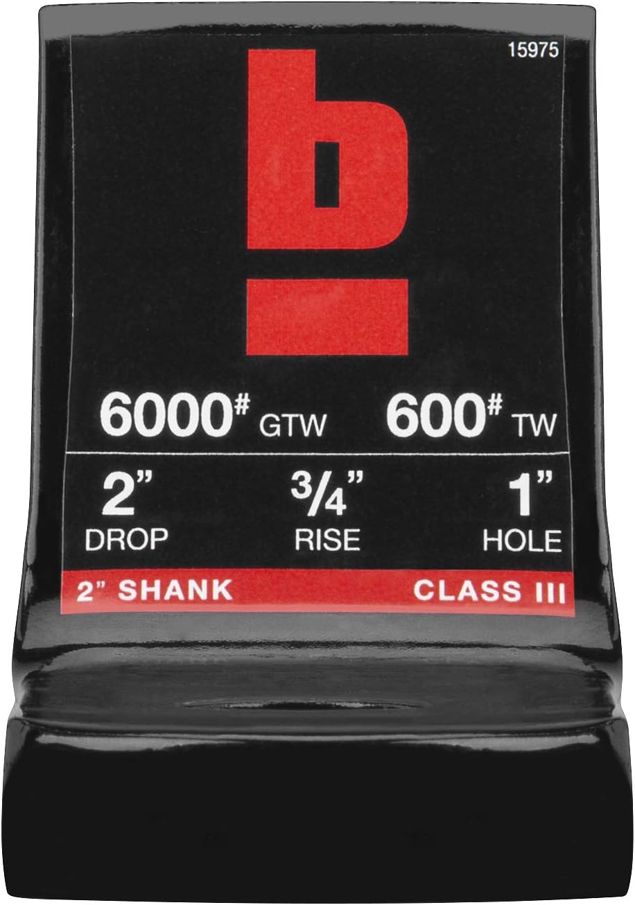 bROK Products 15975 Standard Ball Mount 2"x2"Drop, 1" Ball, Black Powdercoat : Everything Else