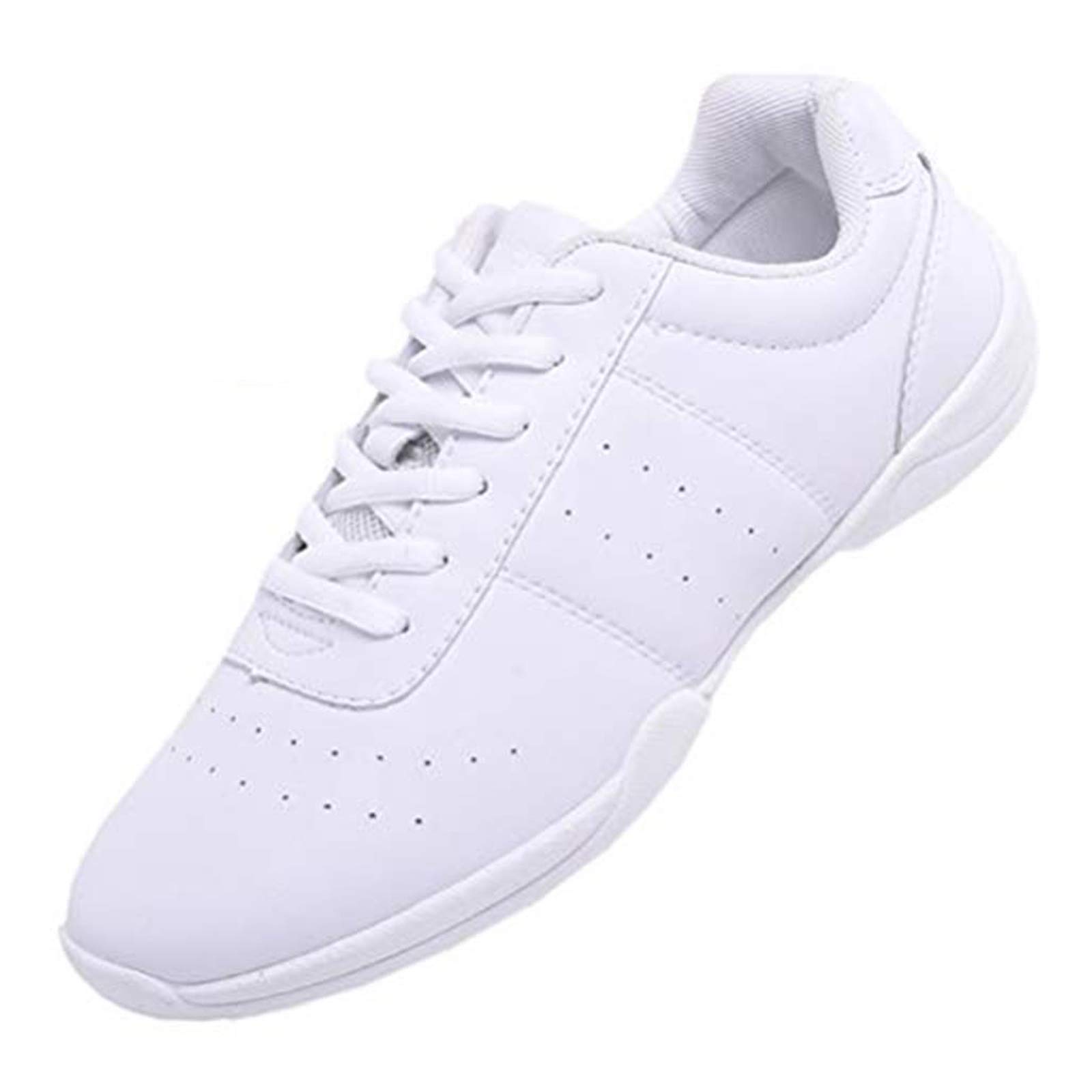 DADAWEN Damen Cheerleading Schuhe Mädchen Tanz Turnschuhe Yoga Training Schuhe Weiß