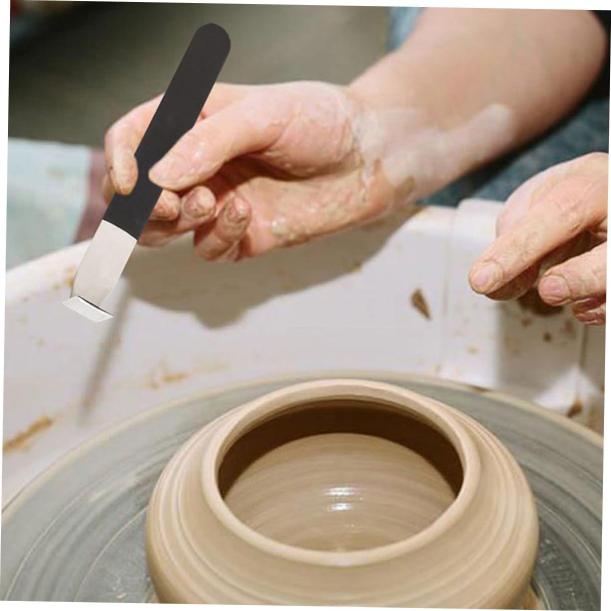 HAPINARY 8Pcs Pottery Carve Cutter Clay Sculpture Wax Sculpture Other Art Supplies Pottery Mug Making Tool Mug 8 Piece Set Pottery Tools Metal Carve Cutter Handle Making Cutter