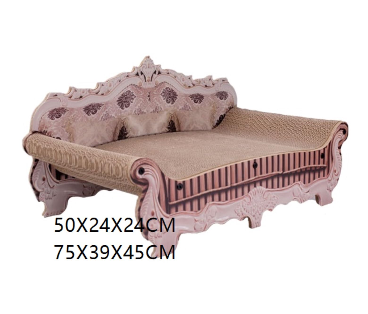 Generisch Kratzbaum aus Karton, Kratzbaum aus Karton, Schlafsofa in Katzenform, Kratzbaum, Schlafsofa in Katzenform, Kratzbrett, Kratzlounge für Hauskatzen, Katzenzubehör (B, 50 x 24 x 24 cm)