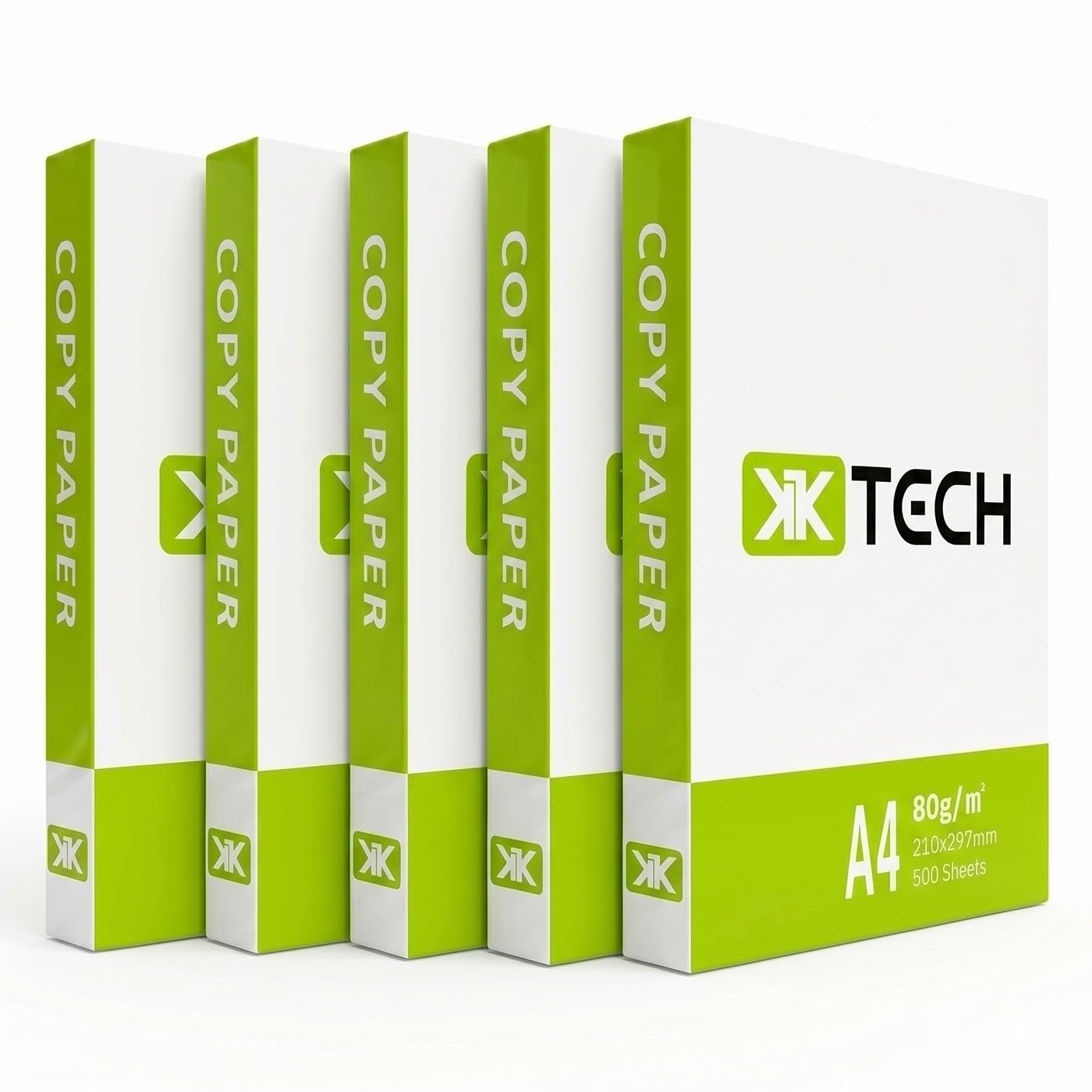 A4 Printer Paper 80gsm White, 2500 Sheets, Multipurpose Copy Paper for Inkjet & Laser Printers, Smooth Office Paper for Home, School & Everyday Printing โ 5 Pack