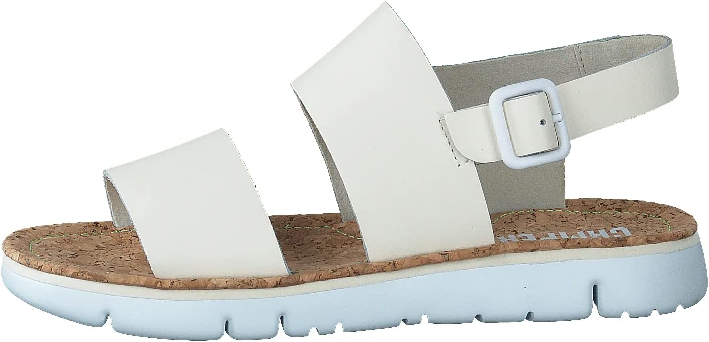 Camper Women's Oruga Sandal Flat, Beige, 9