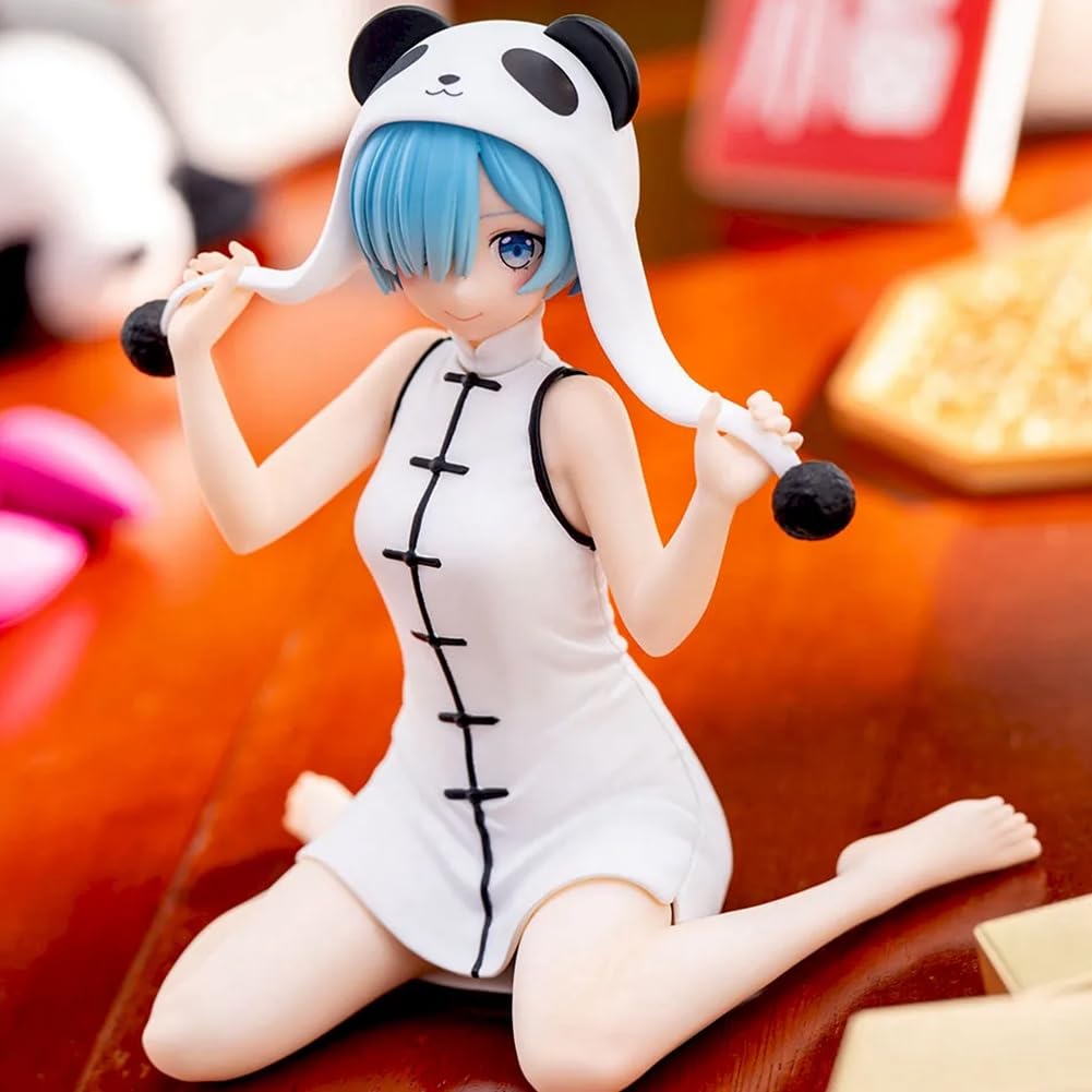 Anime Re:0 Figura Rem Estatua Panda Uniforme Rem Figura de acción