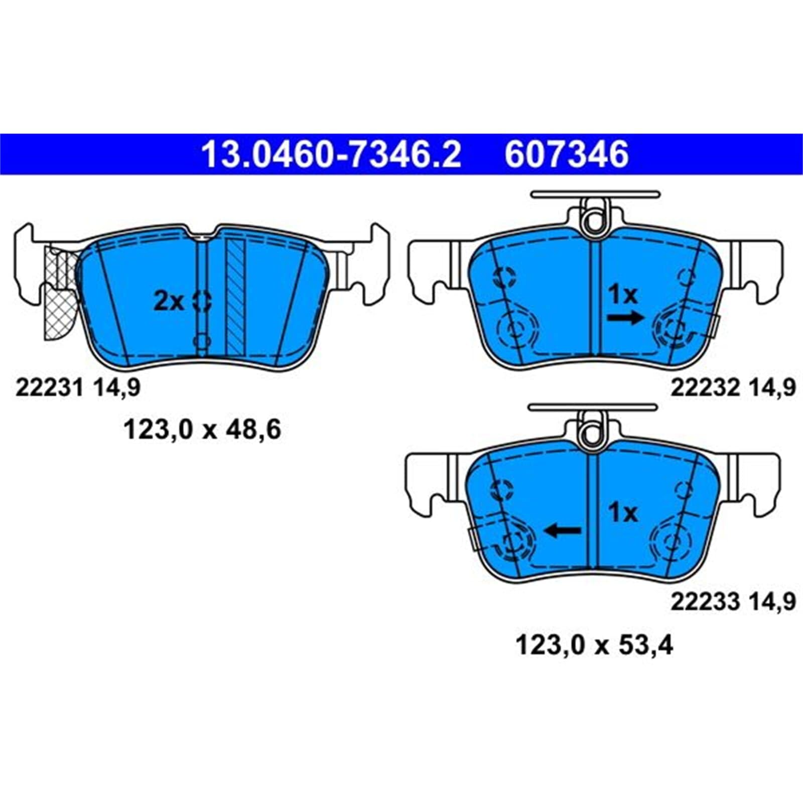 ATE Bremsscheiben + Beläge vorne + hinten für CK S-MAX CJ EDGE
