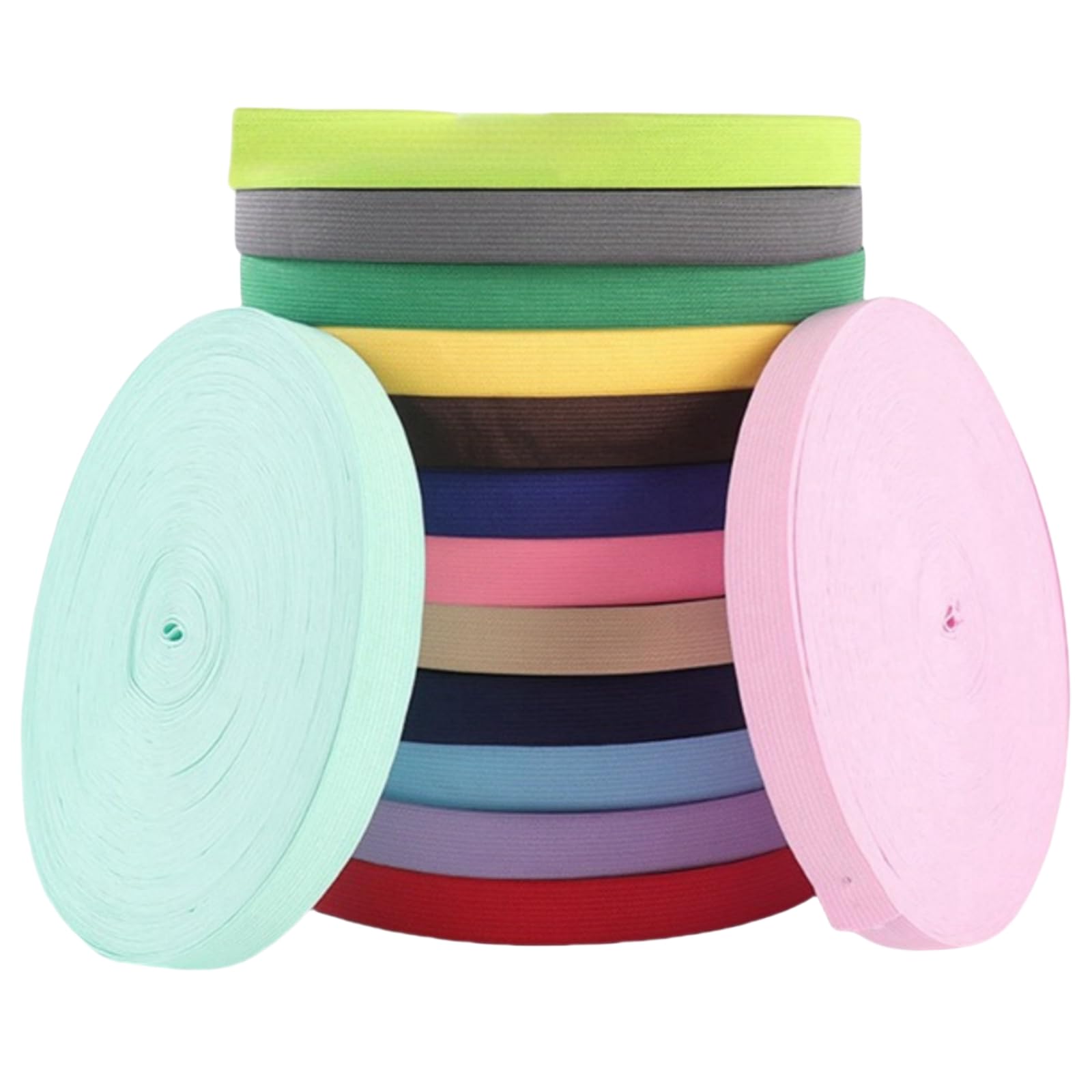 1 pieza de 30 m de largo y 2,5 a 4 cm de ancho, banda elástica, banda de cinturón, banda elástica plana, accesorio de vestir, ideal para costura, ropa y bricolaje (azul
