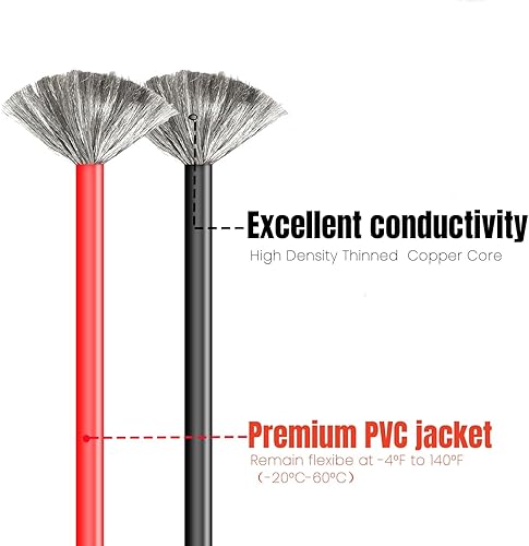 Miniatura 4 de Arrancador de puente para Milwaukee M18, cables de arranque de batería, cables de refuerzo automotrices de 6.56 pies, 8 AWG, cable de silicona de