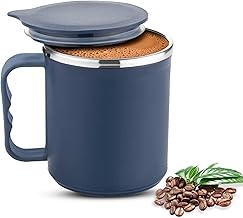 AADHIK Coffee Mug with Lid Insulated Stainless Steel for Tea Milk Mug Inner Stylist Double Wall Cup for Home Office Restaurant Use Gift, 250 Milliliter (Multicolor)