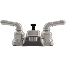 Dura Faucet DF-PL720C-SN RV Bathroom Faucet with Classical Handles and Shower Hose Diverter Brushed Satin Nickel