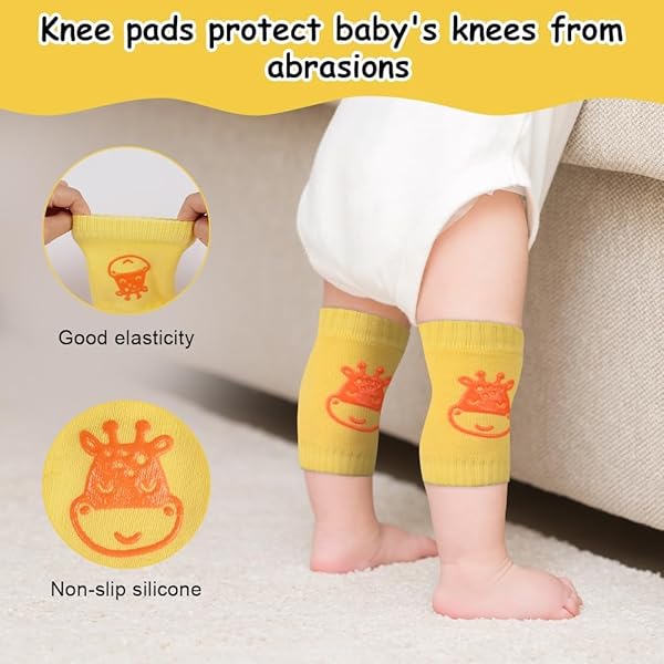 Vicloon Protector de Cabeza para Bebe, Cojín Protector Seguridad Bebe con Rodilleras, Anti-Caídas Almohada Protección Bebé, Almohadilla Protectora de Cabeza para Gatear y Caminar-Abeja - 4