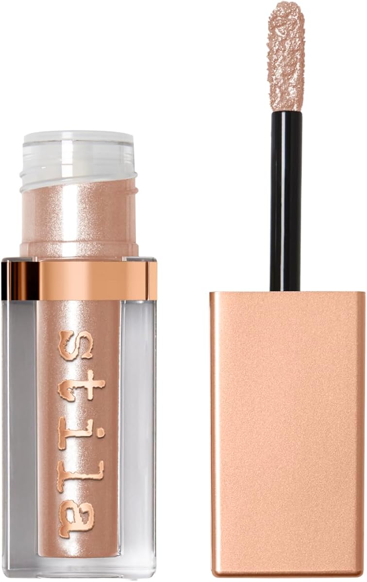 Sombra de ojos líquida Shimmer & Glow, acabado brillante | Sombra de ojos líquida brillante, color multidimensional para construir, de larga duración, a prueba de arrugas, ligero durante todo el día, libre de crueldad