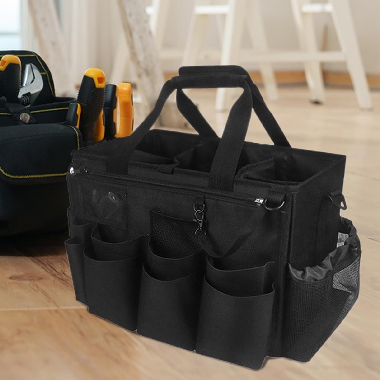Bolsa Para Productos De Limpieza Impermeable Transpirable Malla Asas | Saco Para Labores Domésticas Plegable Pulverizadores Limpiadores Cepillos Bolsas Basura Toallas Guantes Cocina Lavado