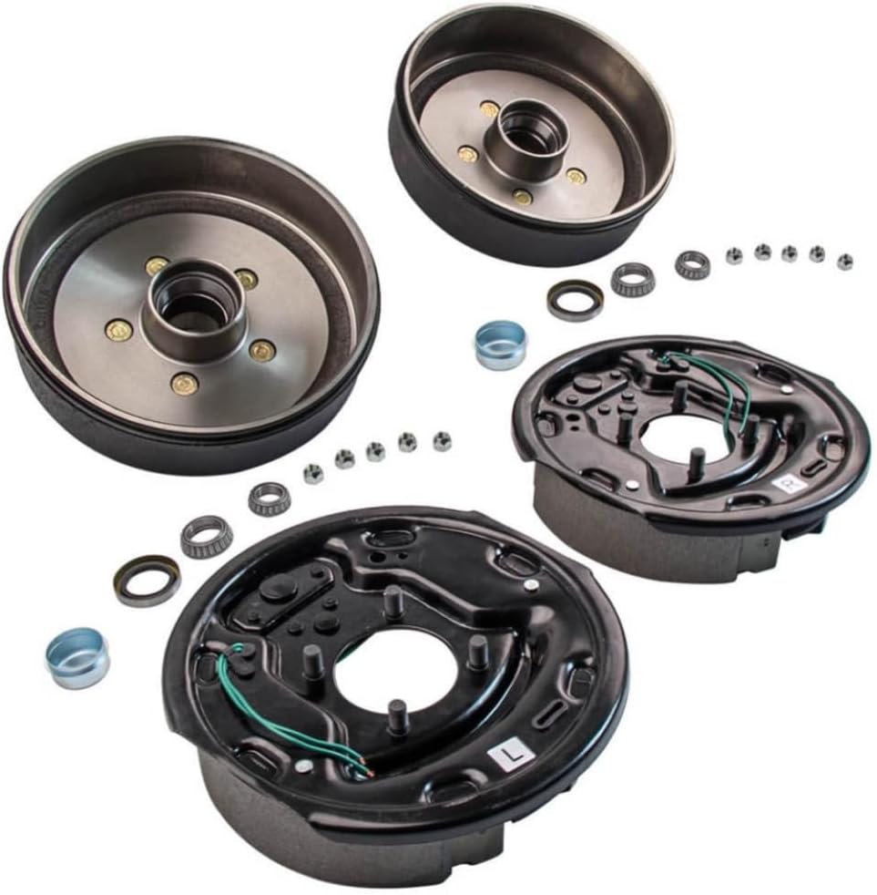 10 X 2-1/4 Trailer Brake Hub Drum Bearing Electric Brakes 3500lbs Compatible With Automotive Motorcycle Parts For Alex