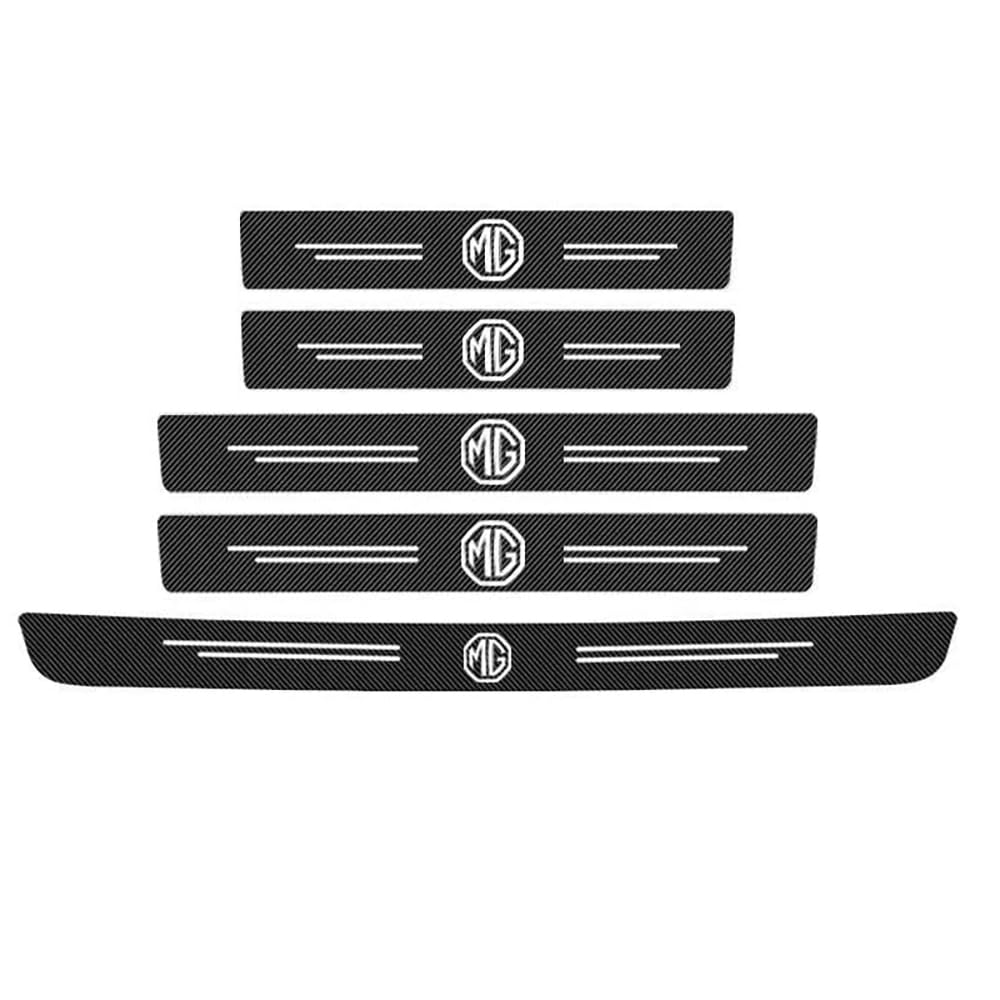 Set Di 5 Adesivi Battitacco In Fibra Di Carbonio Per MG 3 Hybrid+ Luxury 2024-2026 – Antigraffio E Protettivi, Facili Da Applicare, Styling Auto