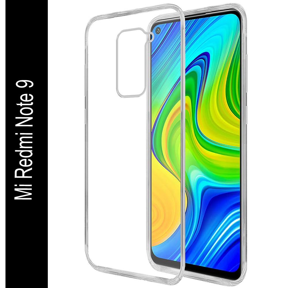 Amazon Brand - Solimo Silicone Mobile Cover for Mi Redmi Note 9 Soft & Shockproof Back Cover with inbuilt Cushioned Edges (Transparent) (B08C5W9922) Amazon Price History, Amazon Price Tracker