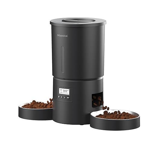 Dual Feeder for Two Cats, 6 Meals
