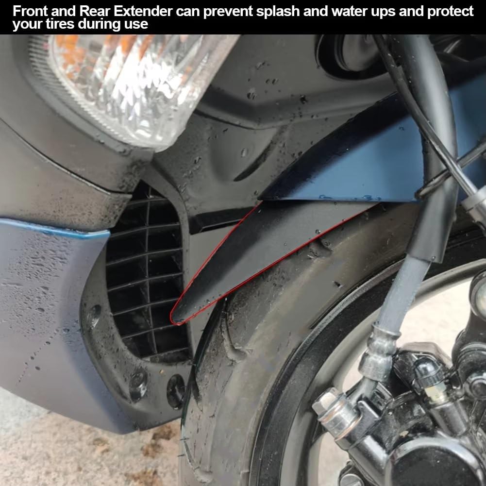 Parafango per Motocicletta Paraspruzzi Posteriore Estensione Moto Universale Moto Extender Parafanghi Anteriori