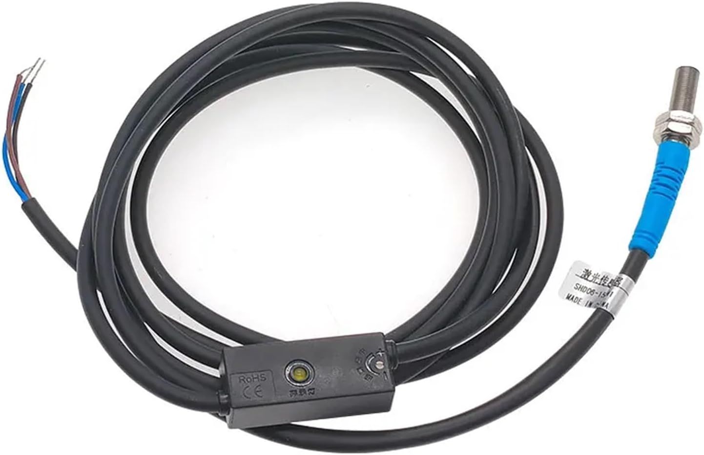 1PCSマイクロ拡散センサー可視スポット誘導光電スイッチ24V M3M4M5M6M8(D06-150N2 bend)