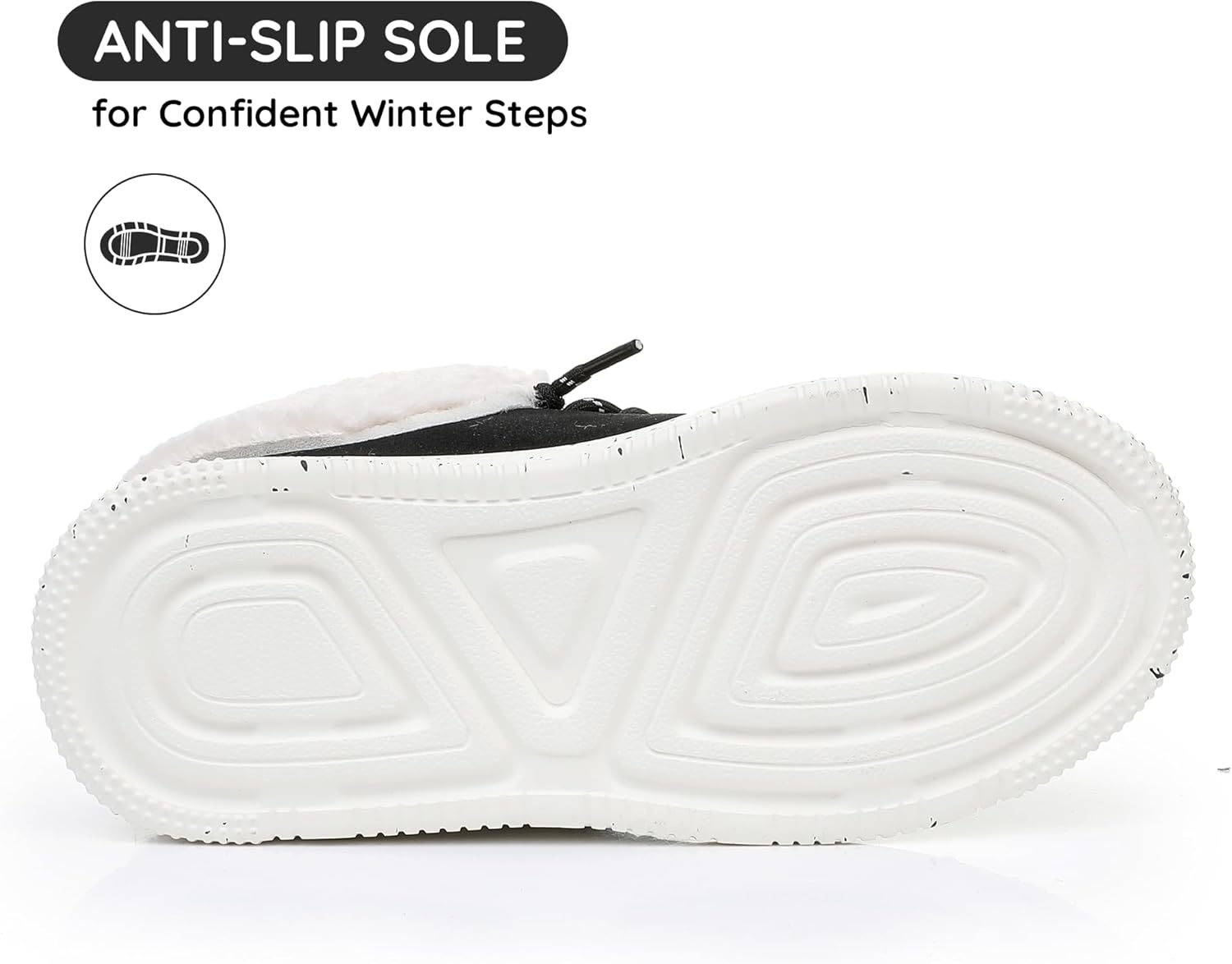 Apakowa Toddler Boys Girls Winter Boots Shoes Lightweight Warm Winter Slip-On Moccasin Boots with Faux Fur (Toddler/Little Kid/Big Kid) - Image 6